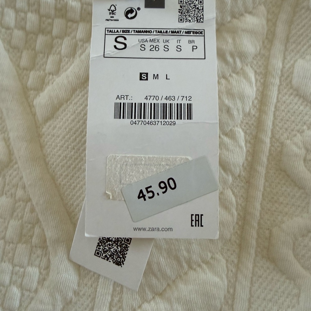 Zara Cream Cable Knit Pencil Skirt - Picture 5 of 5